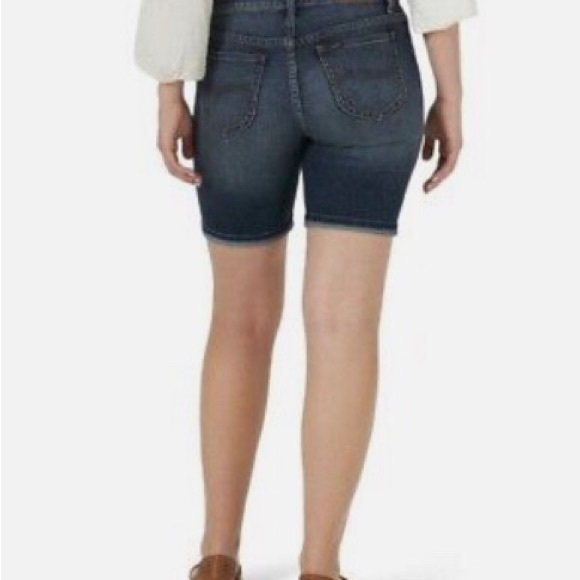 Lee - Bermuda Denim Mid Rise Shorts - Seattle Fog Blue - Size- 20M - Picture 6 of 6